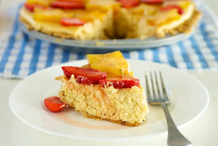Key Lime Pie with Tropical Fruits