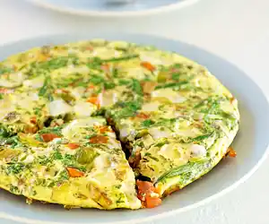 Brussel Sprouts & Green Bean Frittata 