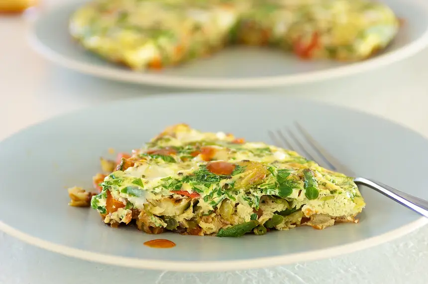 Brussel Sprouts & Green Bean Frittata 
