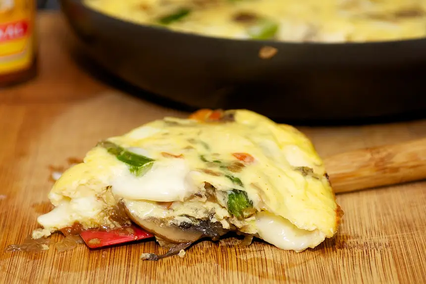 Asparagus, Mushroom & Bell Pepper Frittata 