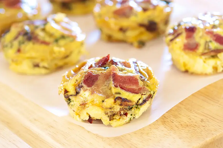Mini Spinach, Mushroom & Fontina Quiche