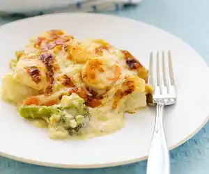 Broccoli Shrimp Lasagna