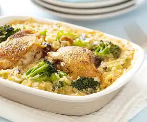 Cheesy Chicken, Rice & Broccoli Casserole