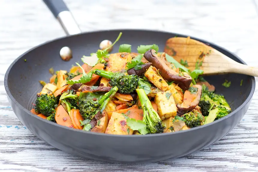 Sichuan Broccoli, Tofu, & Carrot Stir-Fry