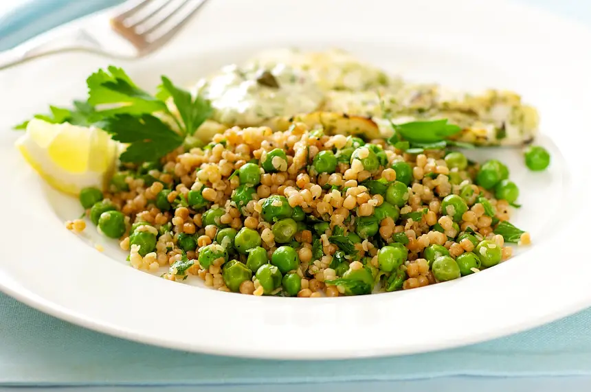 Toasted Lemon Couscous with Peas