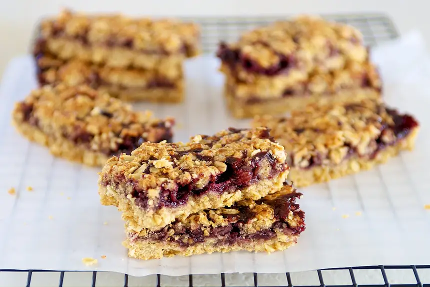 Applesauce Oatmeal Whole Wheat Jam Bars