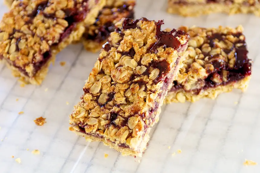Applesauce Oatmeal Whole Wheat Jam Bars