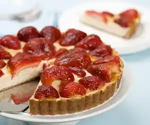 Low Fat Strawberry Cheesecake