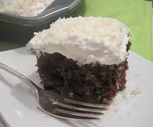 Coconut-Chocolate Poke Cake