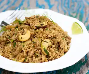 Quinoa Salad with Fennel, Mushrooms & Nuts