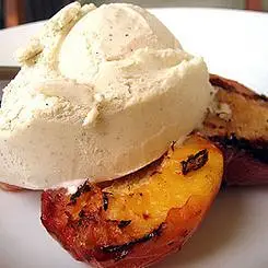 Grilled Peaches & Vanilla Bean Ice Cream