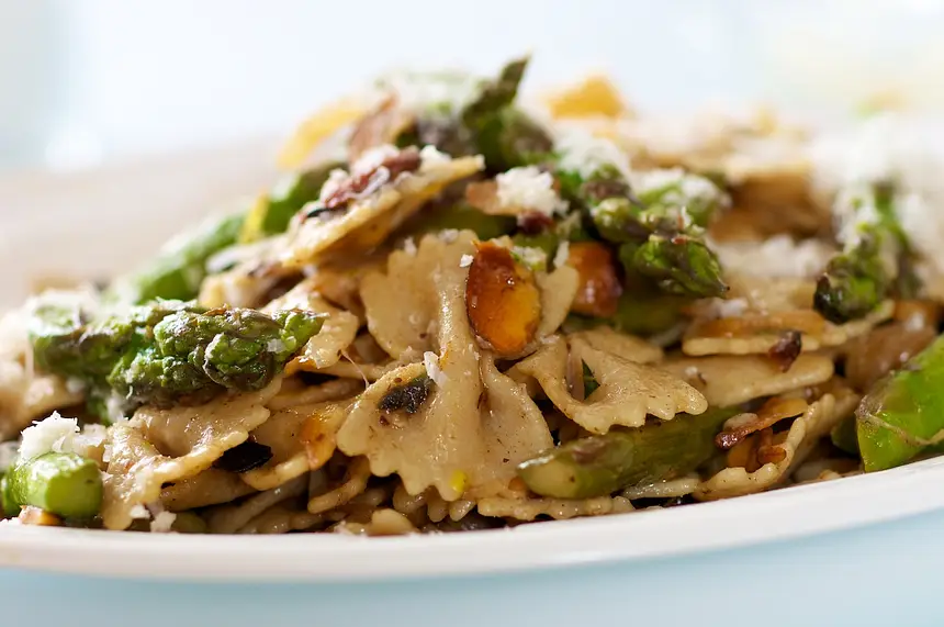 Bow-Tie Pasta, Asparagus, Toasted Almonds & Browned Butter
