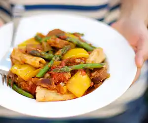 Asparagus, Sausage & Pepper Pasta