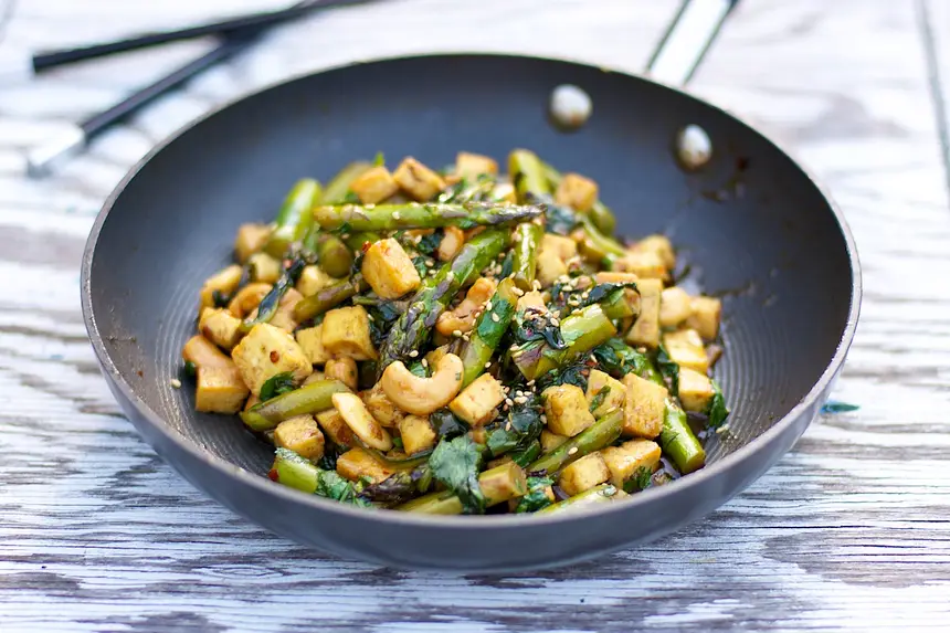 Asian Asparagus & Tofu Stir-Fry 