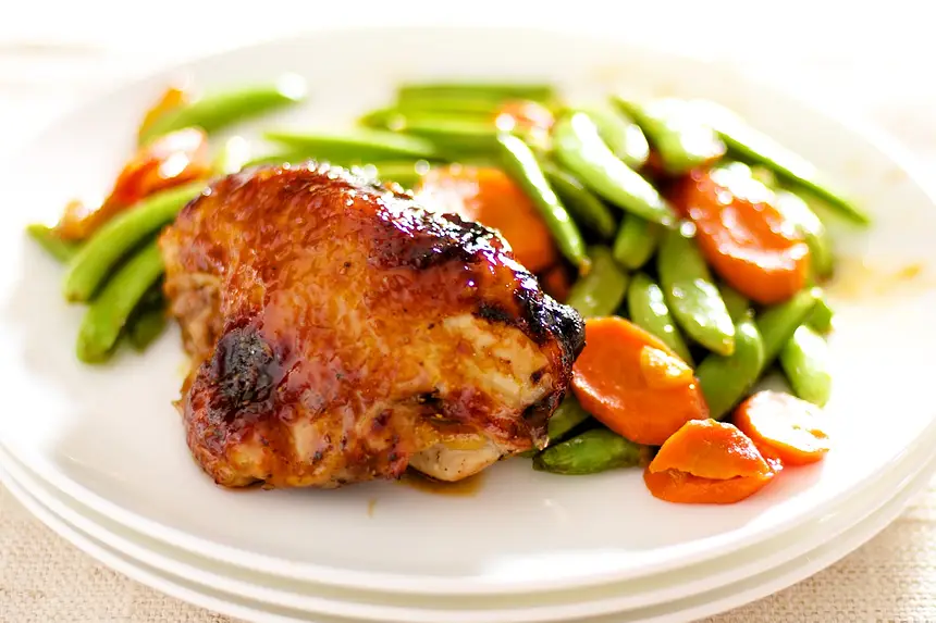 Orange-Hoisin Glazed Roasted Chicken & Vegetables
