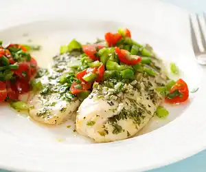 White Wine & Cilantro Braised Fish