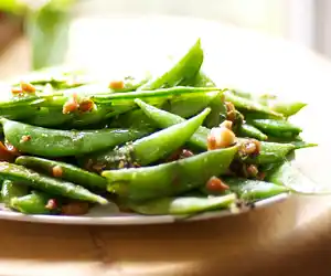 Sugar Snap Peas with Browned Butter, Hazelnuts & Sage