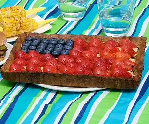 Fourth of July Flag Apple Tart