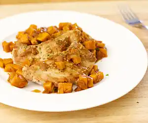 Sweet-Sour Pork Chops & Sweet Potatoes
