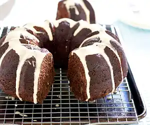 Chocolate Zucchini Rum Cake (Healthier Version)