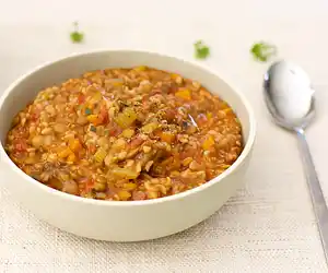 Favorite Brown Rice & Lentil Stew
