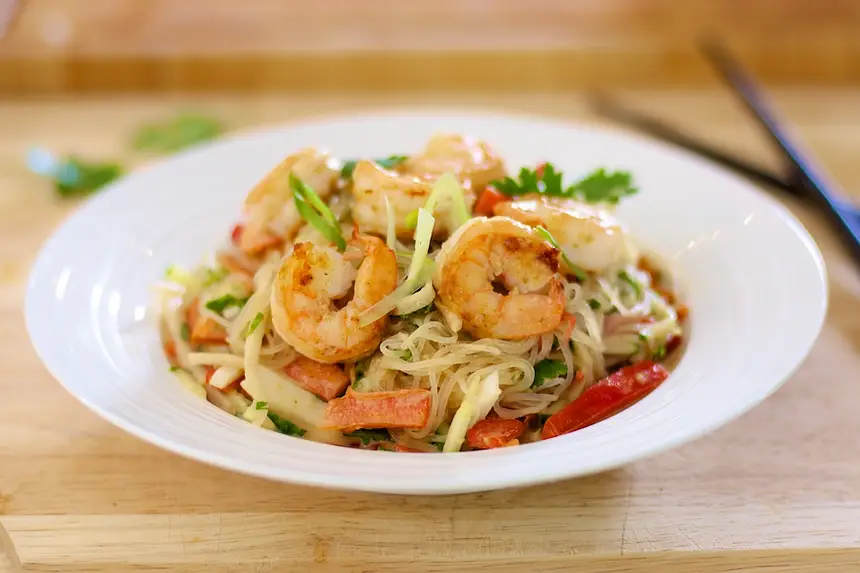 Thai Pasta & Seafood Salad
