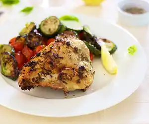 Roasted Garlicky Basil & Lemon Zest Chicken