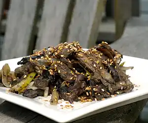 Sesame Roasted Mushrooms & Scallions
