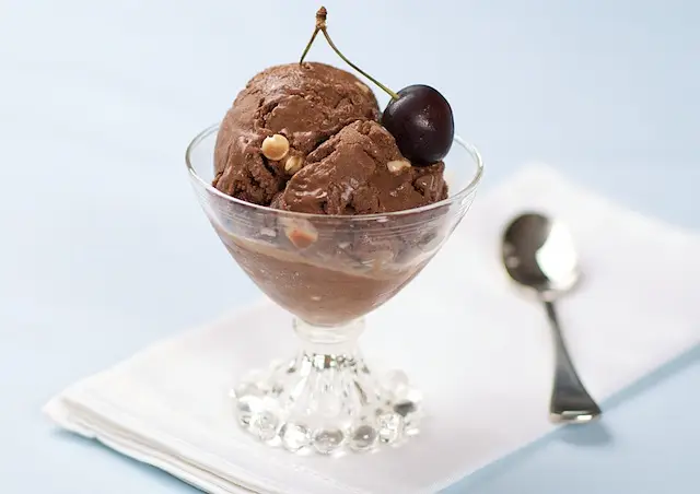 Cherry & White Chocolate Chunk Chocolate Ice Cream