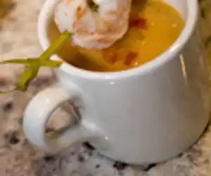 Lobster & Shrimp Bisque with Fresh Tarragon