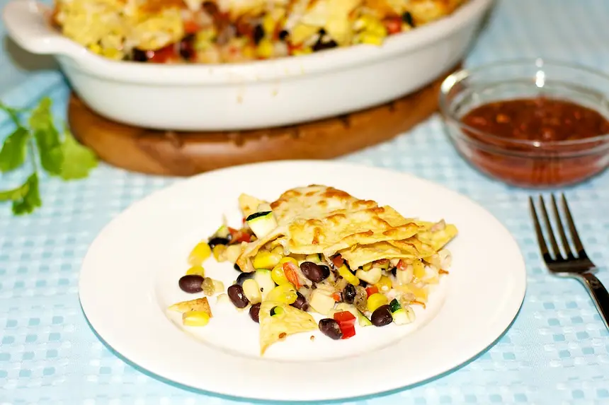 Black Bean Nacho Gratin