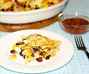 Black Bean Nacho Gratin