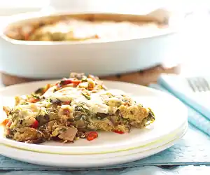 Mother's Day Ham & Cheese Breakfast Casserole