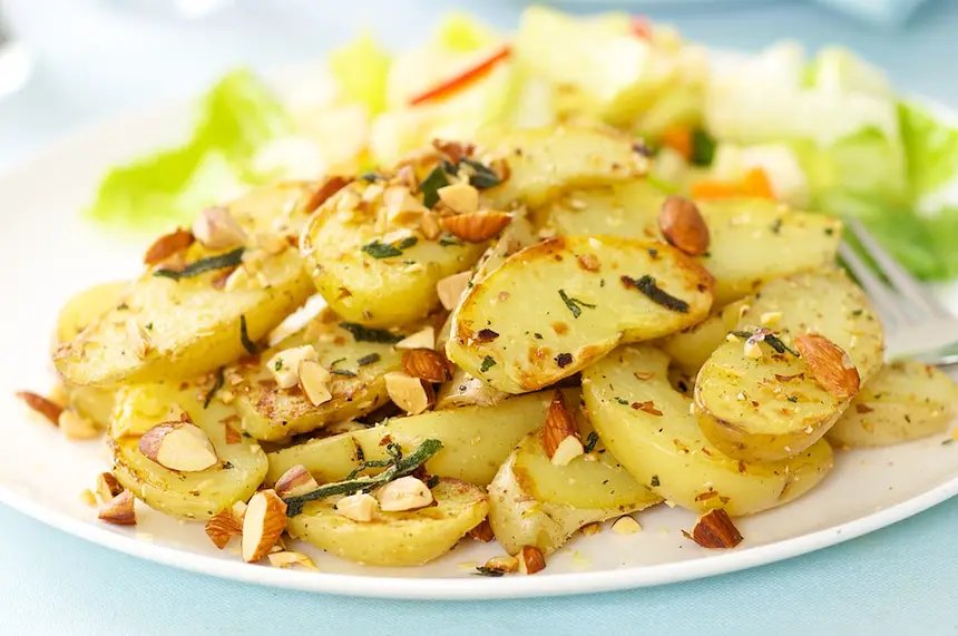 Fingerling Potatoes with Hazelnut & Sage 