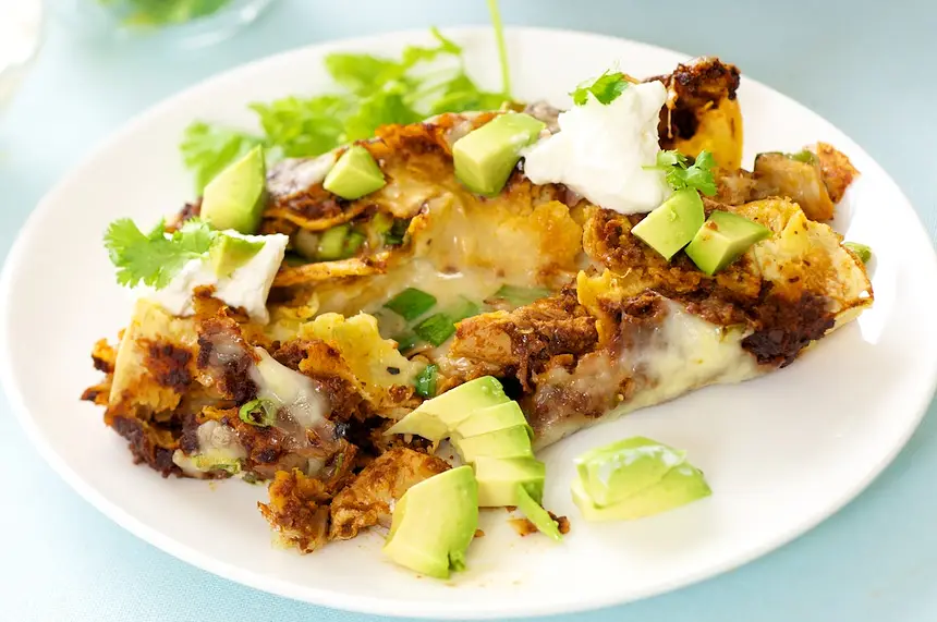 Chicken Enchiladas with Pasilla Chili Sauce