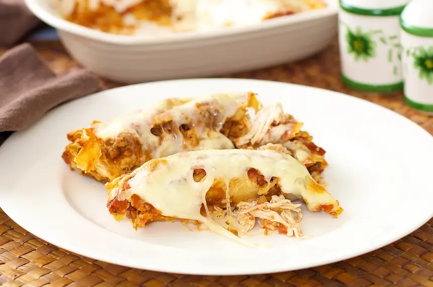 Chicken & Bean Enchiladas