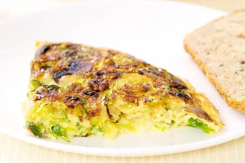 Brussels Sprouts & Mushroom Frittata