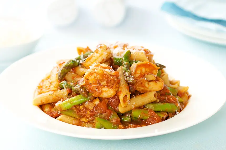 Shrimp, Asparagus, & Penne Pasta