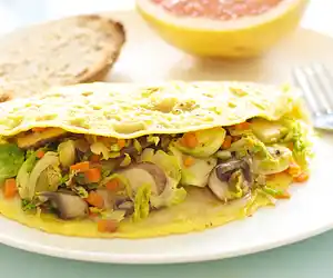 Brussels Sprouts & Mushroom Omelet