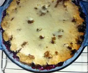 Impossible Blueberry Pie