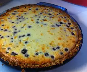 Baked Blueberry Cream Pie