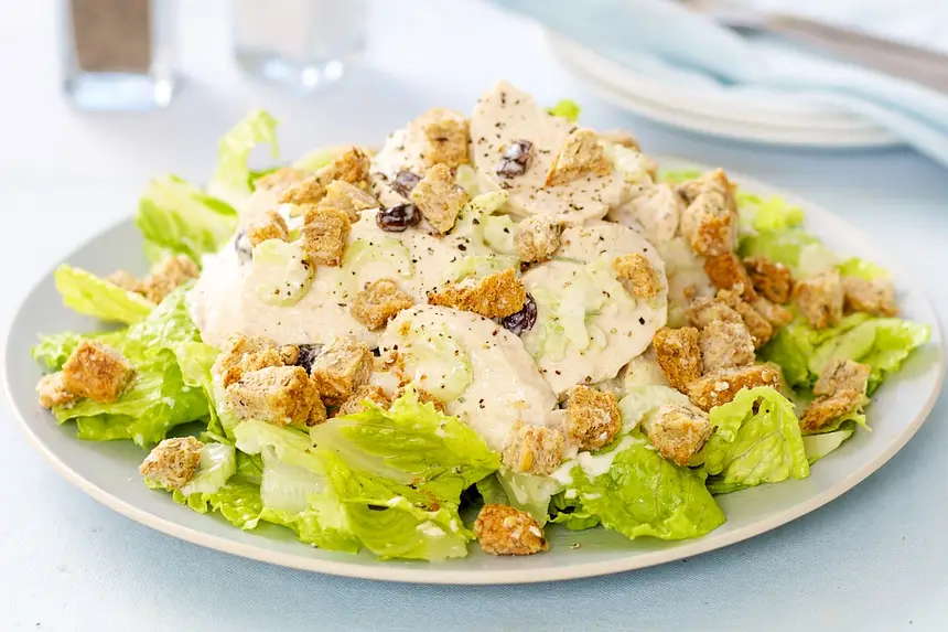 Chicken Salad with Lemon, Raisins & Croutons