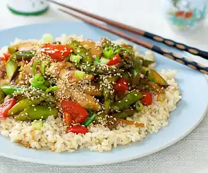 Chicken, Asparagus & Red Pepper