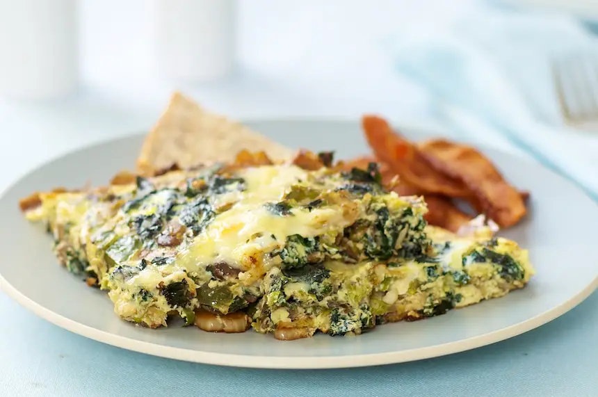 Brussels Sprouts, Kale & Bell Pepper Frittata