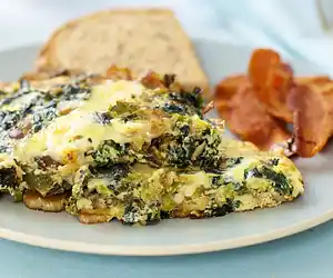 Brussels Sprouts, Kale & Bell Pepper Frittata