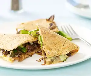 Asparagus Mushroom Quesadilla
