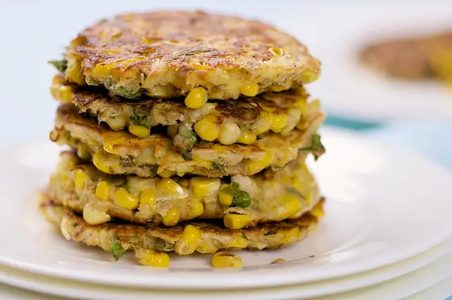 Corn & Basil Pancakes