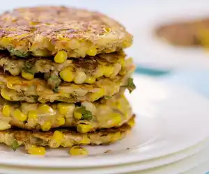 Corn & Basil Pancakes