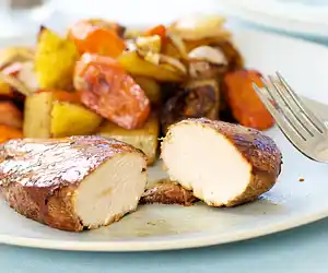 Balsamic Roasted Chicken Breast with Carrots & Potatoes