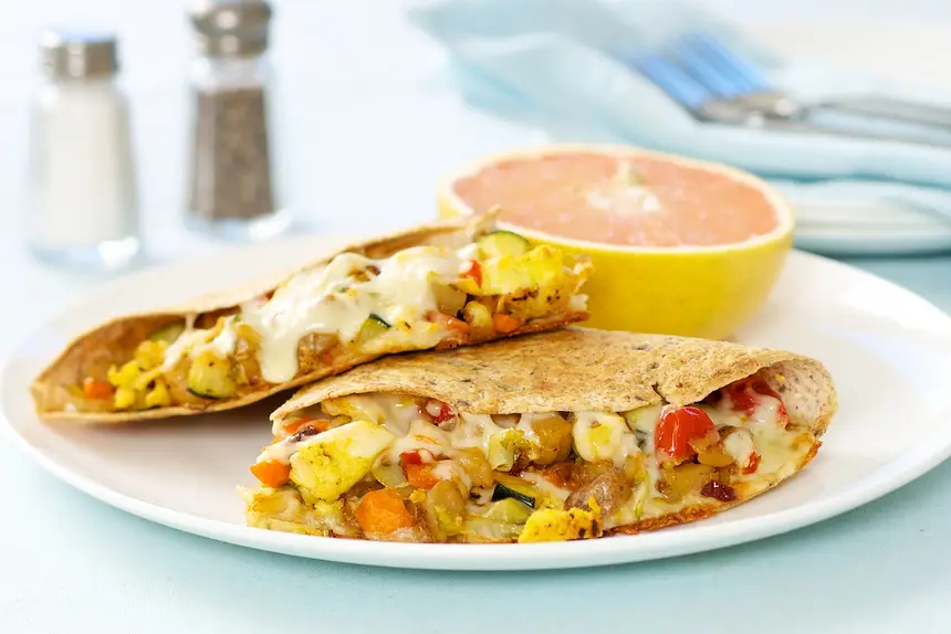 Zucchini, Sweet Potato & Red Bell Pepper Quesadillas 